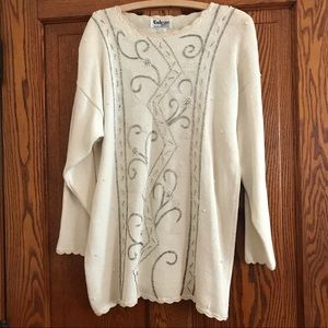 Vintage Beaded Tunic Sweater